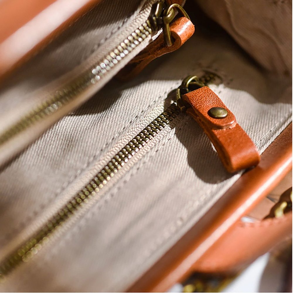 Top Layer Cowhide Bag, High-End Handmade Chain Sh… - image 7